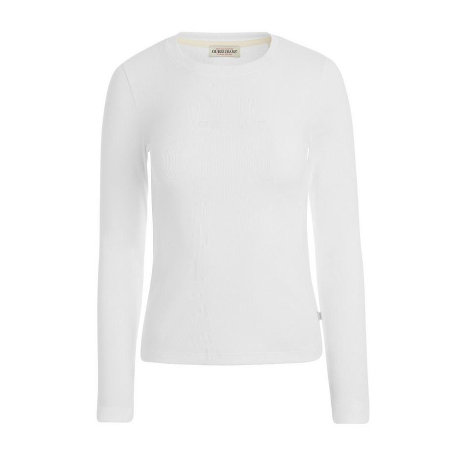 t-shirt a maniche lunghe slim con logo ricamato