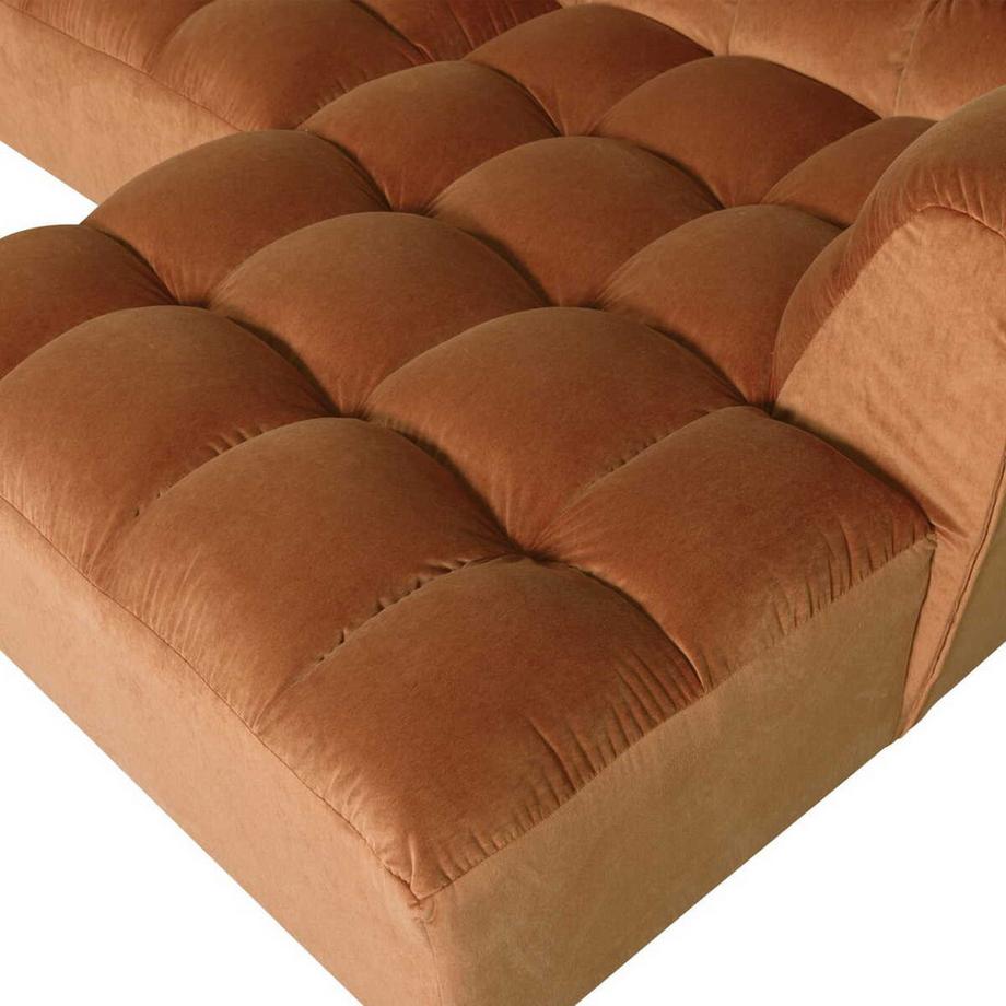 mutoni Divano angolare Allure a destra Velluto lavato terra 324x165  