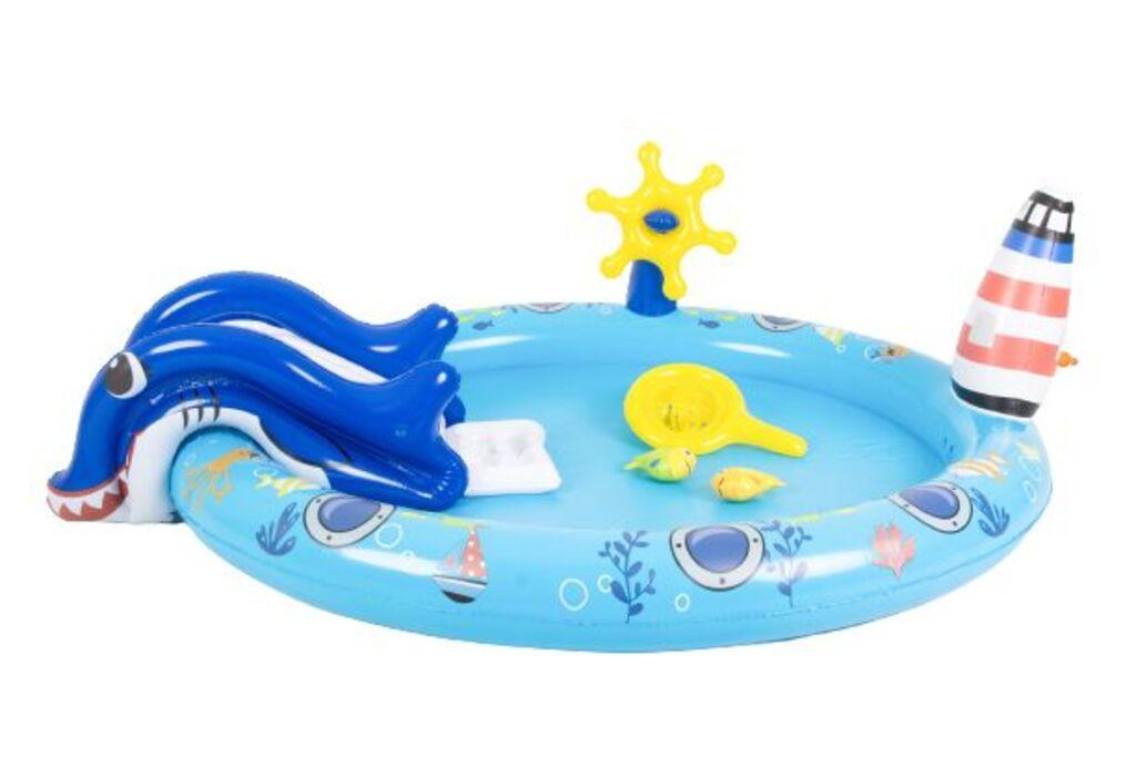 Jilong  Aufblasbarer Kinderpool Hafen (203cm × 152cm × 18cm) 