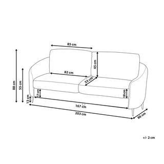 Beliani 3 Sitzer Sofa aus Polyester Klassisch TROSA  