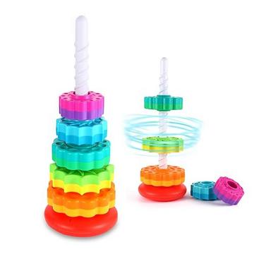 Spinning Stacking Toys - Regenbogenturm, Kinder stapelbares Spinnspielzeug, Lernspielzeug für Kinder