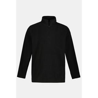 JP1880  Pullover polo di pile leggero con colletto alto e zip 