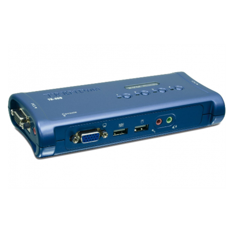 TK-409K KVM Switch 4-Port USB Kit mit Audio