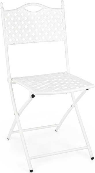 mutoni Chaise pliante de jardin Jenny blanc  