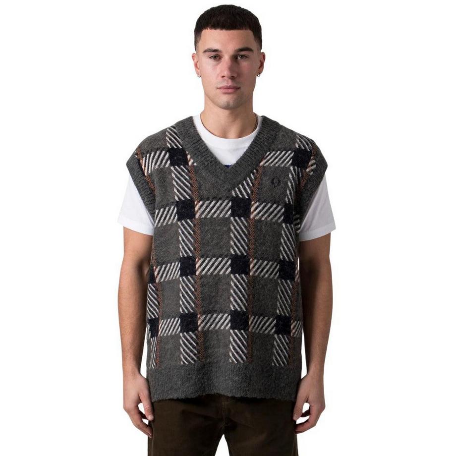 FRED PERRY  Gilet Motiftyle Tartan 