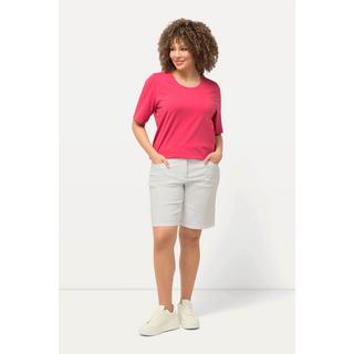 Ulla Popken  Bermuda en jean Mandy, coupe 5 poches et taille confortable 