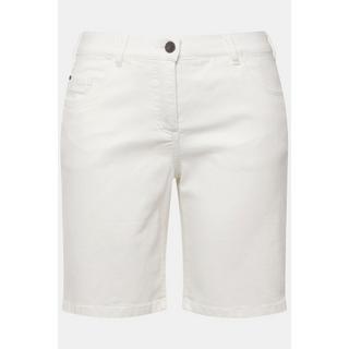 Ulla Popken  Bermuda en jean Mandy, coupe 5 poches et taille confortable 