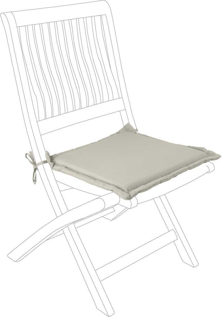 mutoni Coussin pour chaise de jardin pour assise carrée beige  