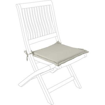 Coussin pour chaise de jardin pour assise carrée beige