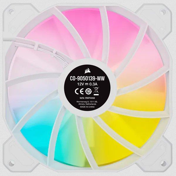 Corsair  SP140 RGB ELITE Boitier PC Ventilateur 14 cm Blanc 2 pièce(s) 