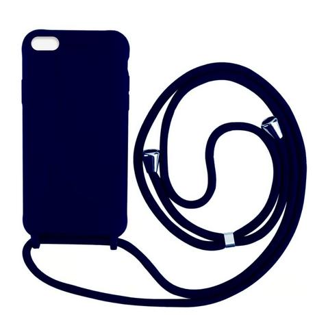 mobileup  Silikon Case mit Kordel iPhone 7  8  SE (2020)  SE (2022) - Dark Blue 