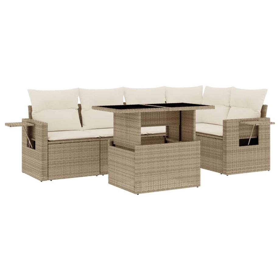 set divano da giardino Polirattan