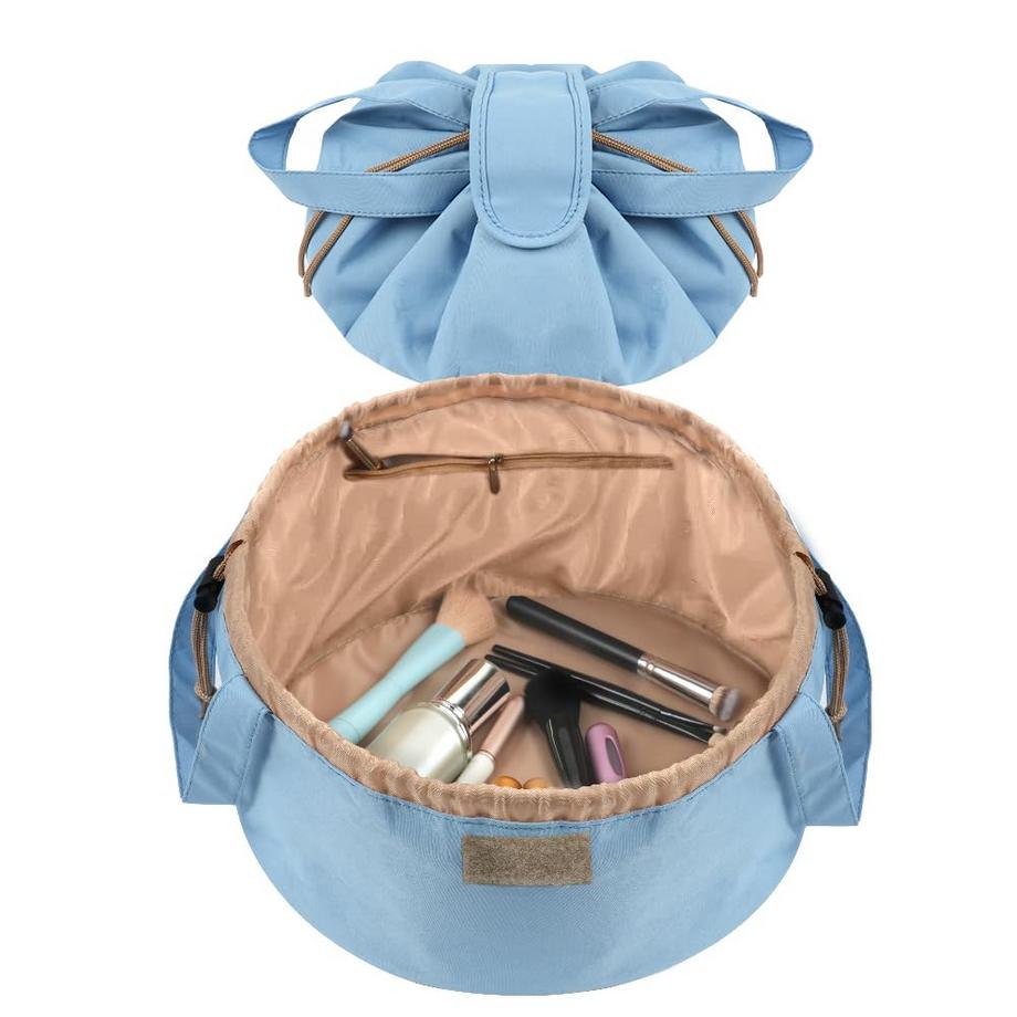 Only-bags.store  Make-up-Tasche mit großer Kapazität und Kordel, tragbare Reise-Make-up-Tasche 