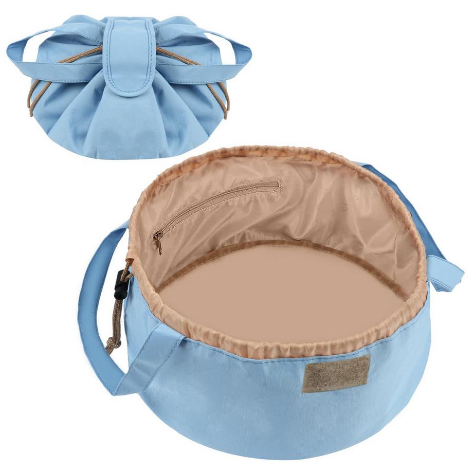 Only-bags.store  Make-up-Tasche mit großer Kapazität und Kordel, tragbare Reise-Make-up-Tasche 