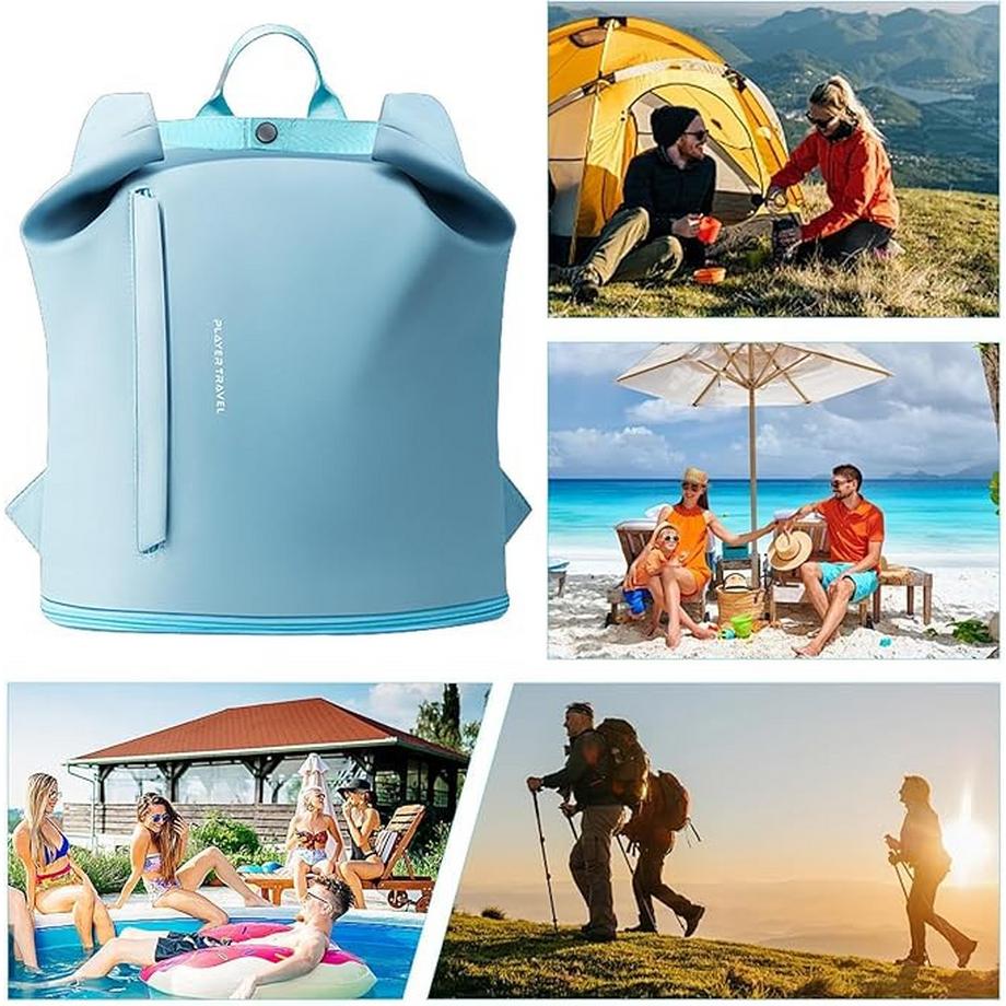 Only-bags.store Wasserdichter Schwimm- und Gymnastikrucksack mit Trocken-Nass-Trennung  
