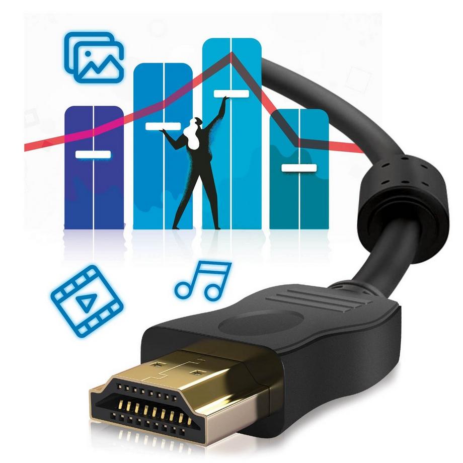 Avizar  HDMI / VGA Kabel 1.8m Schwarz 