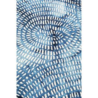 KARE Design Tapis Timbre bleu 170x240  