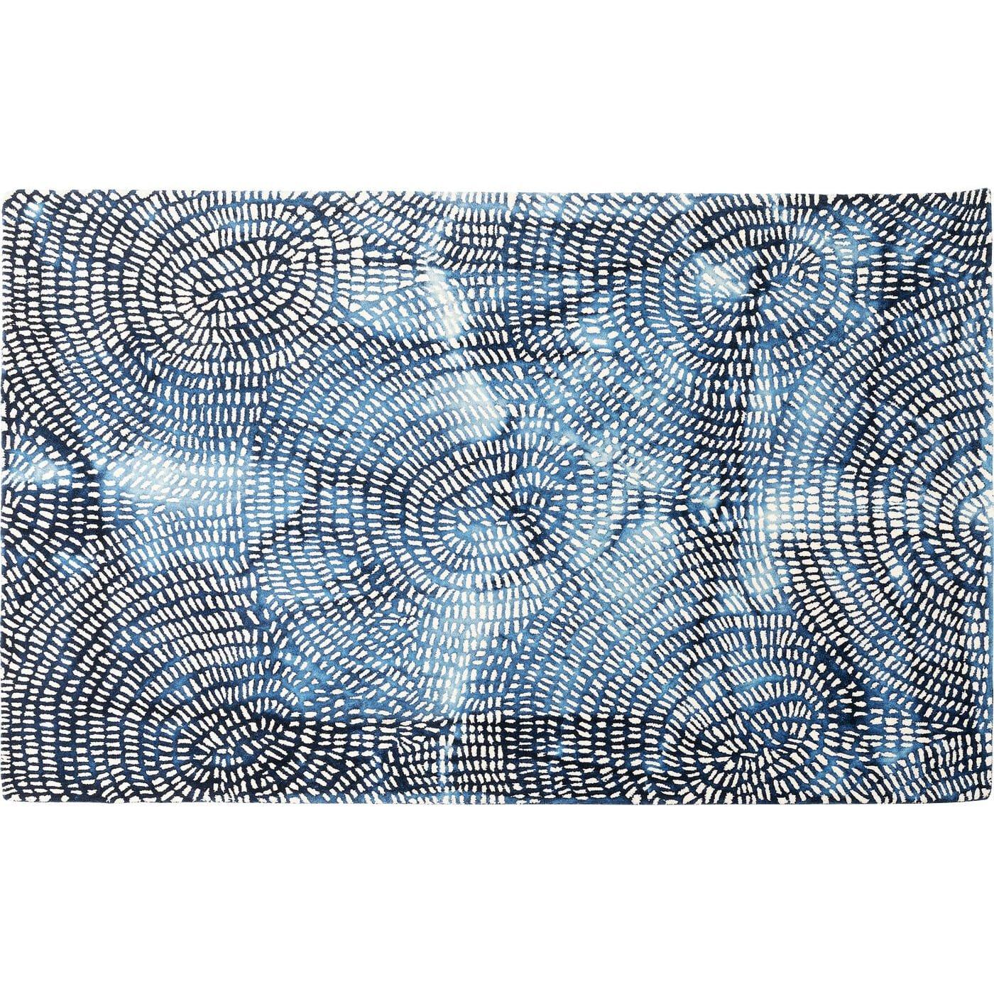 KARE Design Tapis Timbre bleu 170x240  