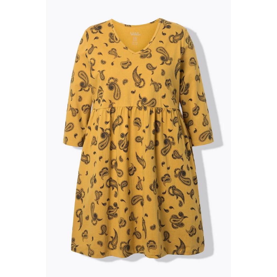 Ulla Popken Longshirt A-Linie V-Ausschnitt 3/4-Arm mit Taschen  