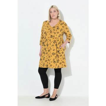 Longshirt, A-Linie, V-Ausschnitt, 3/4-Arm, Taschen