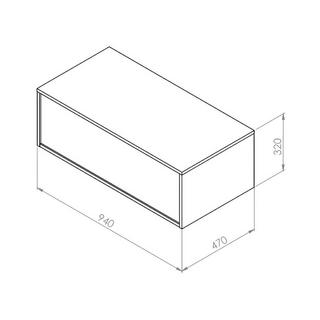 Vente-unique Mobile sotto lavabo sospeso Naturale chiaro 94 cm - TEANA II  