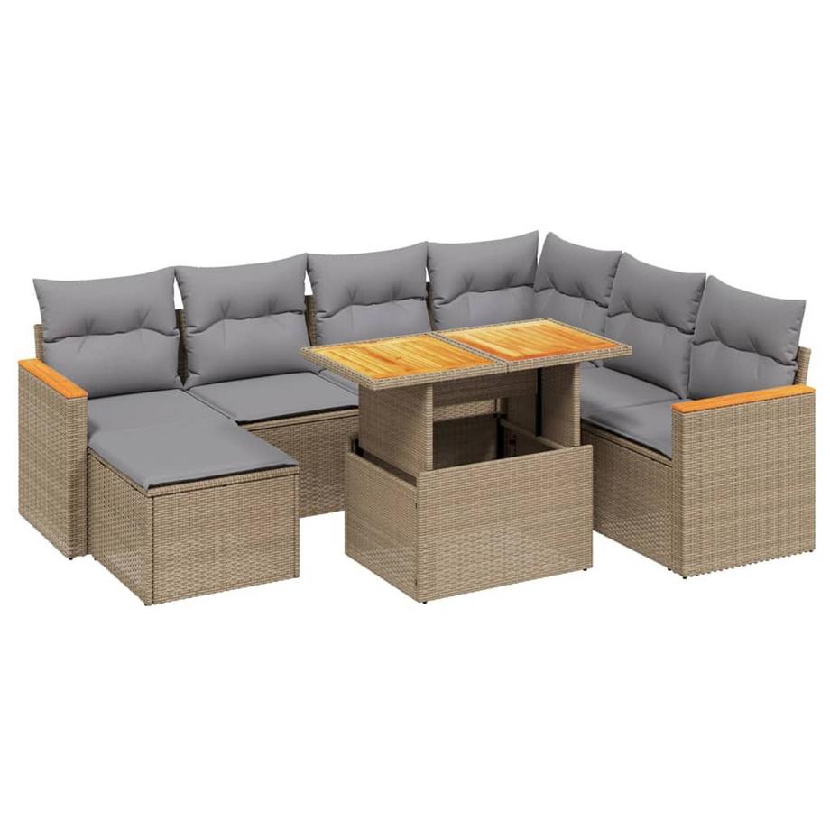 VidaXL set divano da giardino Polirattan  