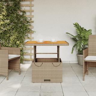 VidaXL Table de jardin rotin synthétique  