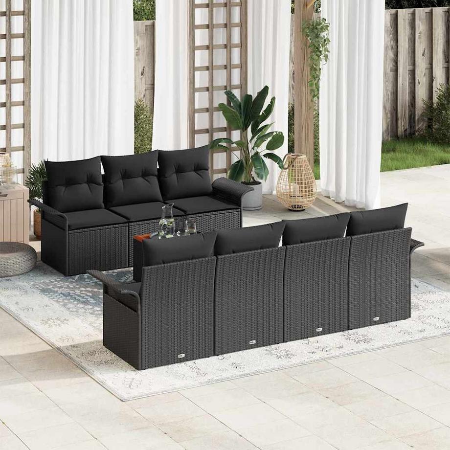 VidaXL Ensemble de canapé de jardin poly rattan  