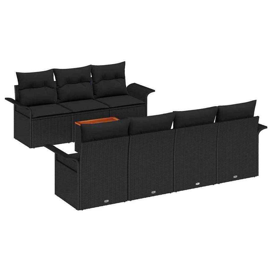 Ensemble de canapé de jardin poly rattan