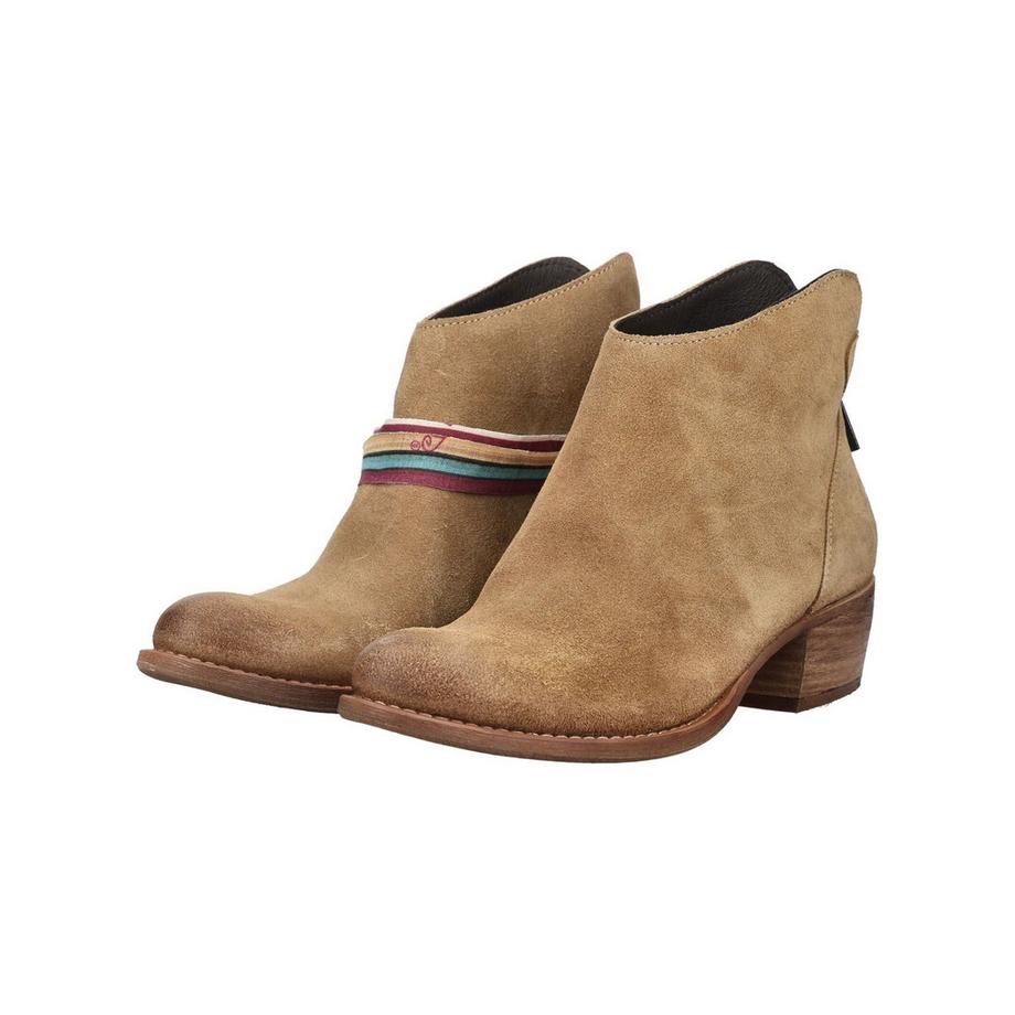 Felmini Veloursleder Stiefelette mit Blockabsatz  