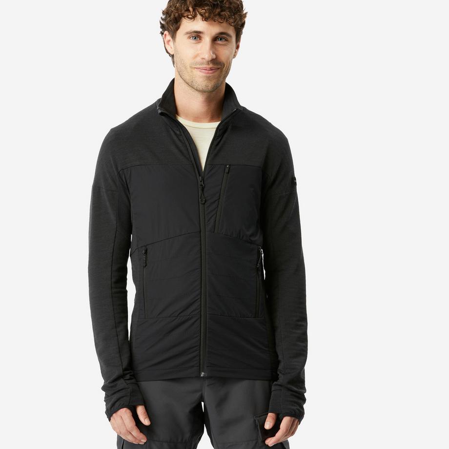 FORCLAZ  Giacca interna in lana merino per trekking MT900 