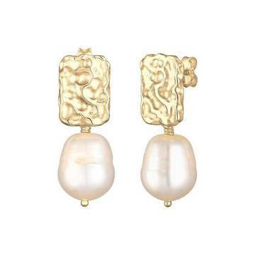 Boucles d'Oreilles Antique Baroque Perles D'eau Douce