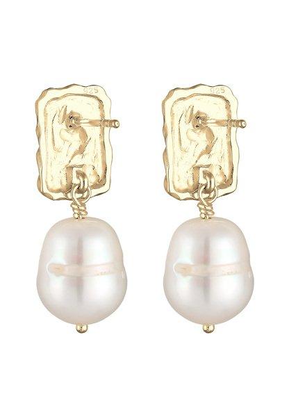 Elli  Ohrringe Stecker Baroque Süßwasserzuchtperle 