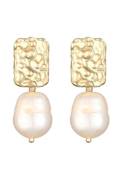 Elli  Ohrringe Stecker Baroque Süßwasserzuchtperle 