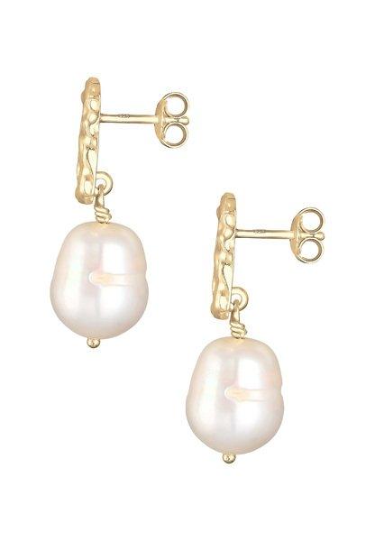 Elli  Boucles d'Oreilles Antique Baroque Perles D'eau Douce 