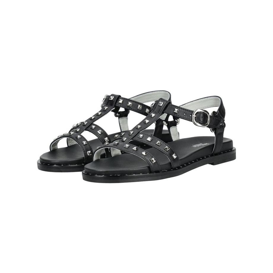 Nero Giardini Sandali con cinghie a T decorate con borchie  