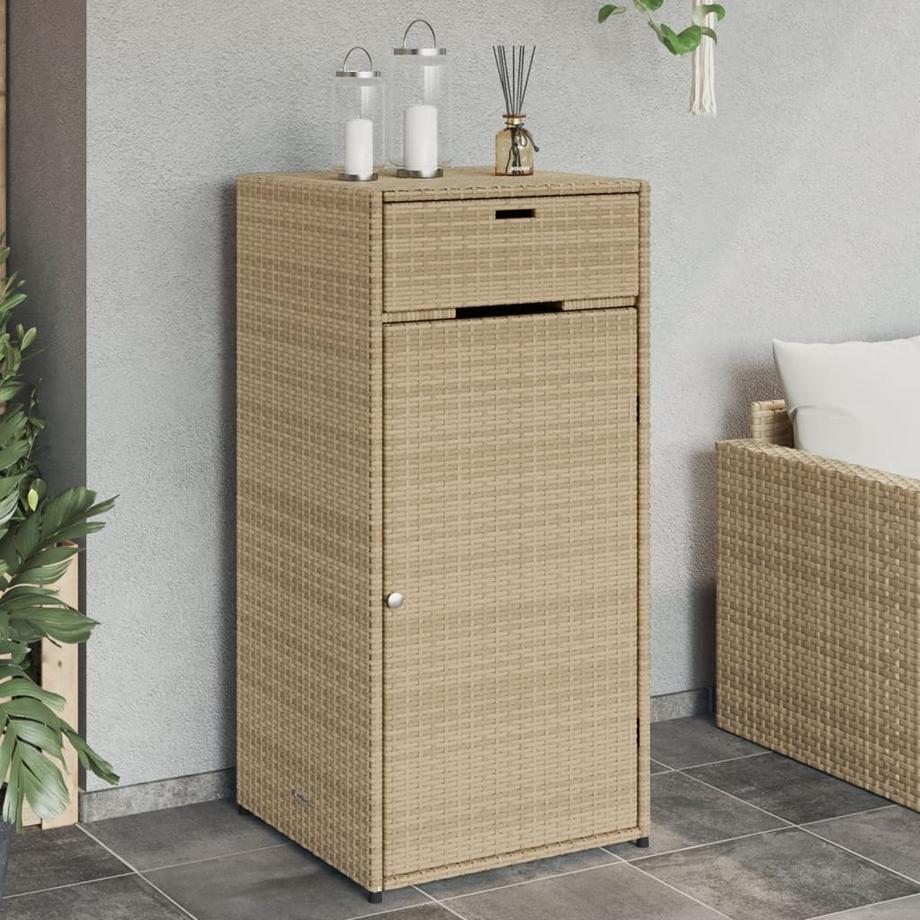 VidaXL Armoire de rangement de jardin rotin synthétique  