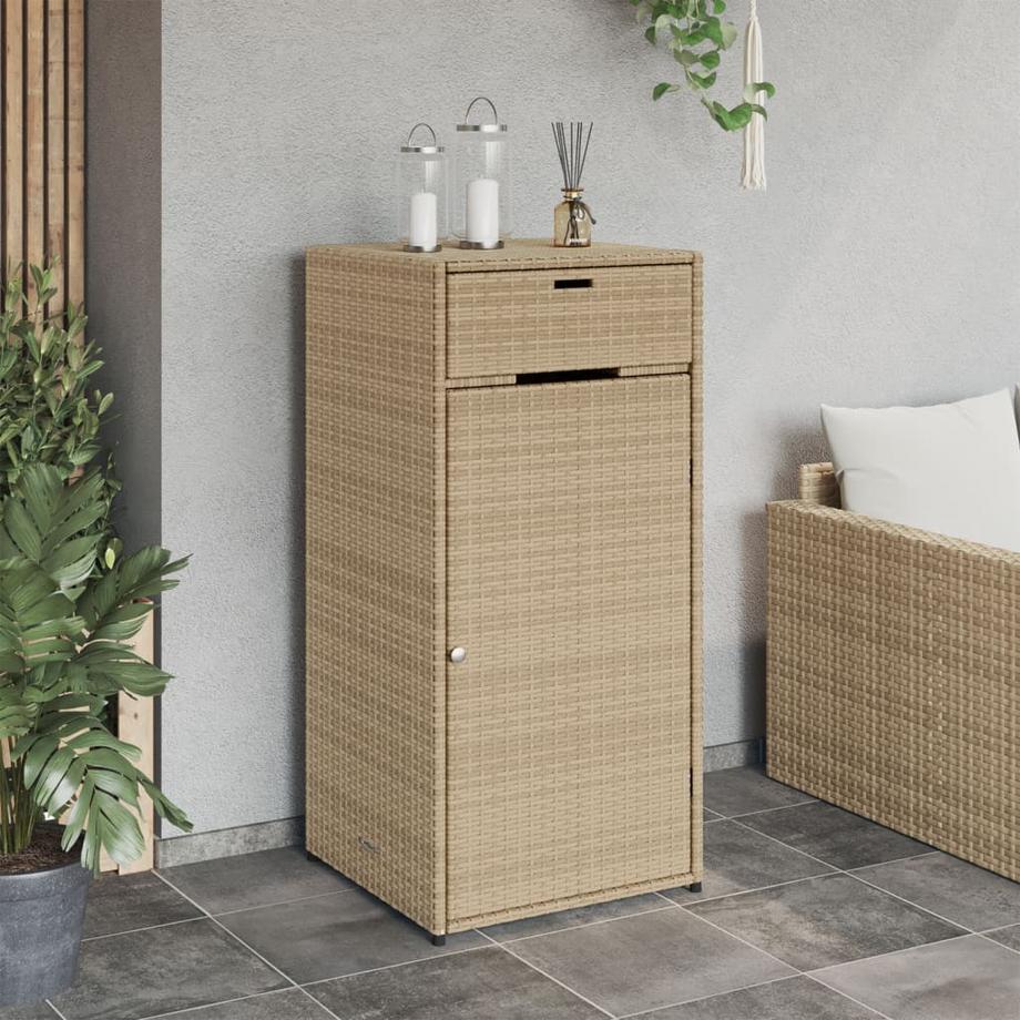 VidaXL Armoire de rangement de jardin rotin synthétique  