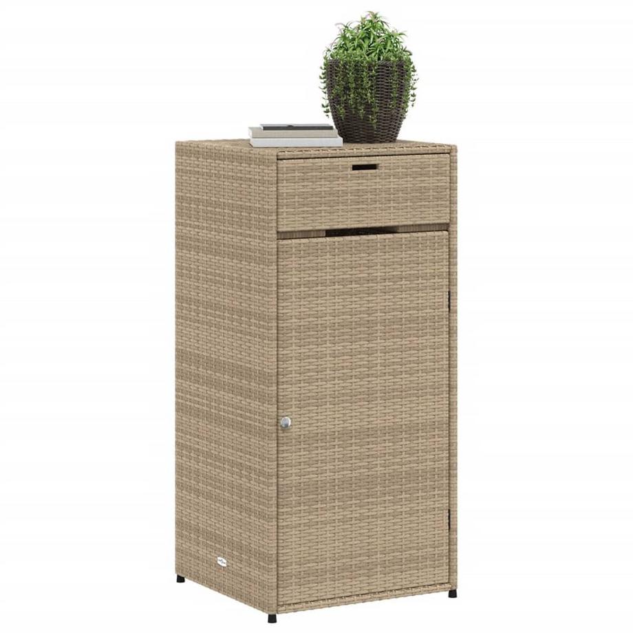 VidaXL Armoire de rangement de jardin rotin synthétique  