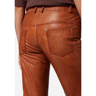 RICANO  Pantalon en cuir  Dorin, style classique à taille basse avec 5 poches 