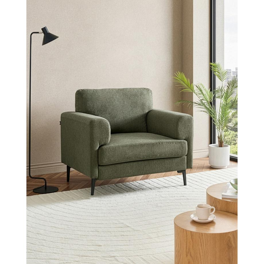 Beliani Sessel aus Stoff Industriell LOUSTO  