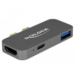 DeLock  Mini Dockingstation für macbook mit 5K Kabelgebunden Thunderbolt 3 Grau 