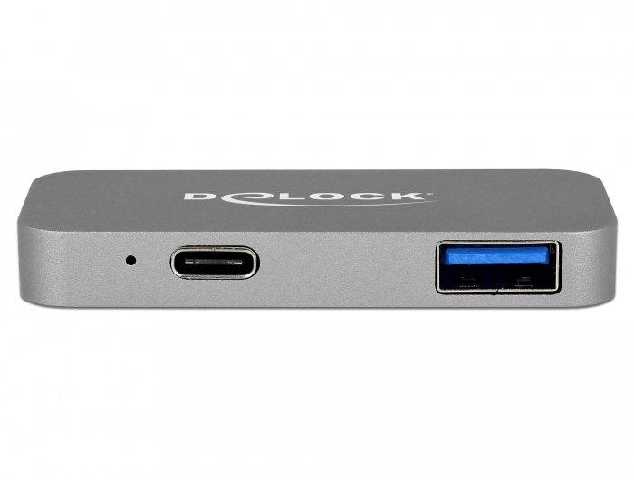 DeLock  Mini Dockingstation für macbook mit 5K Kabelgebunden Thunderbolt 3 Grau 