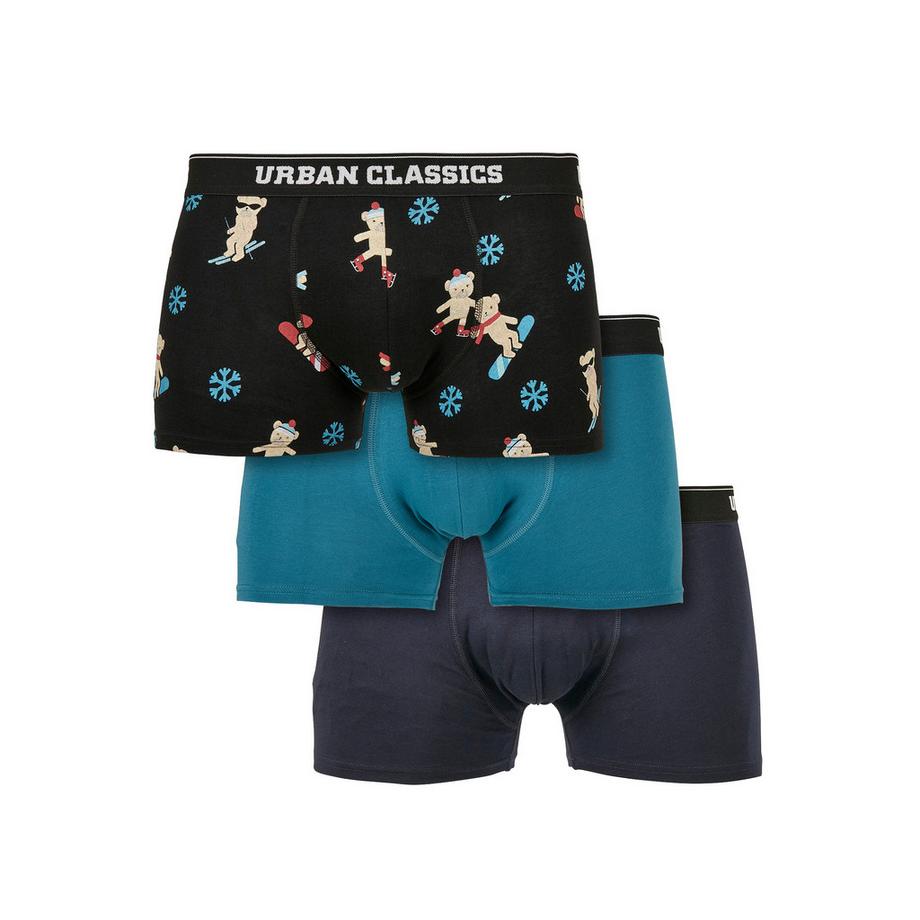 URBAN CLASSICS Organic Christmas Boxershorts 3er Pack  