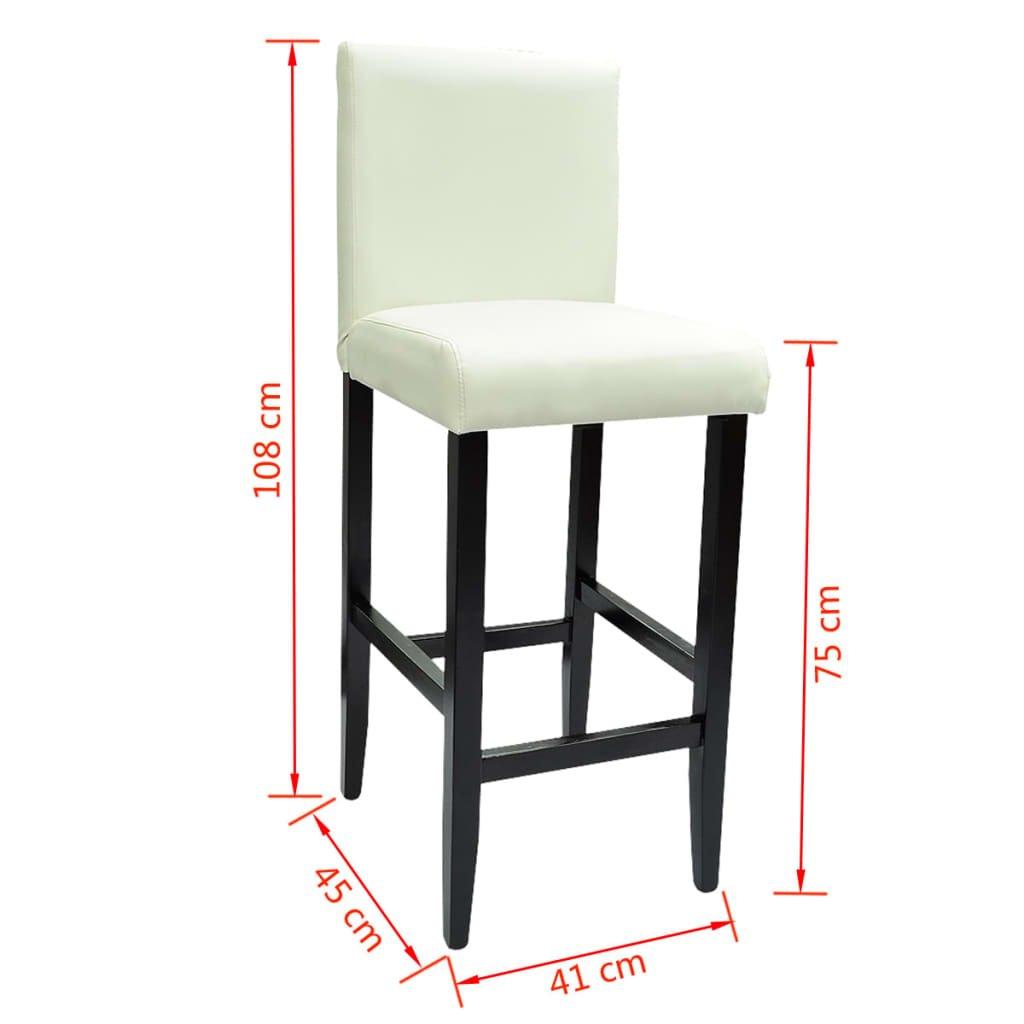 VidaXL Tabouret de bar cuir artificiel  