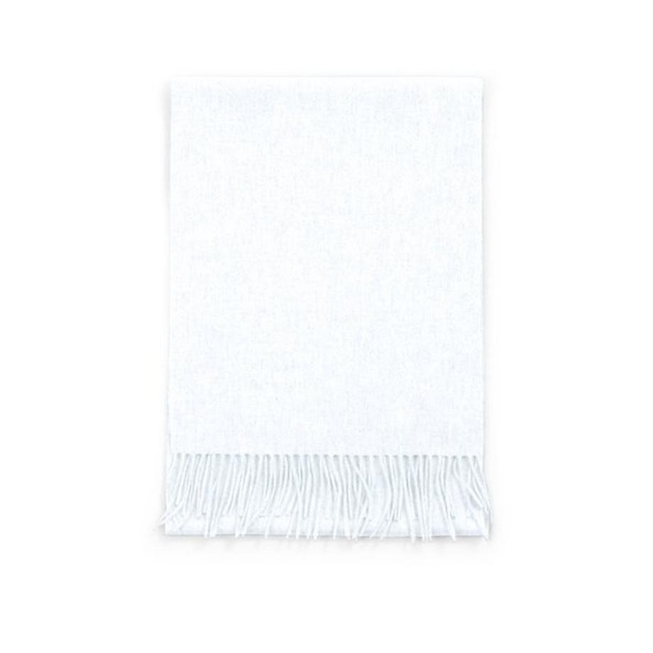 CASH-MERE.CH Einfarbiger Schal mit Fransen  