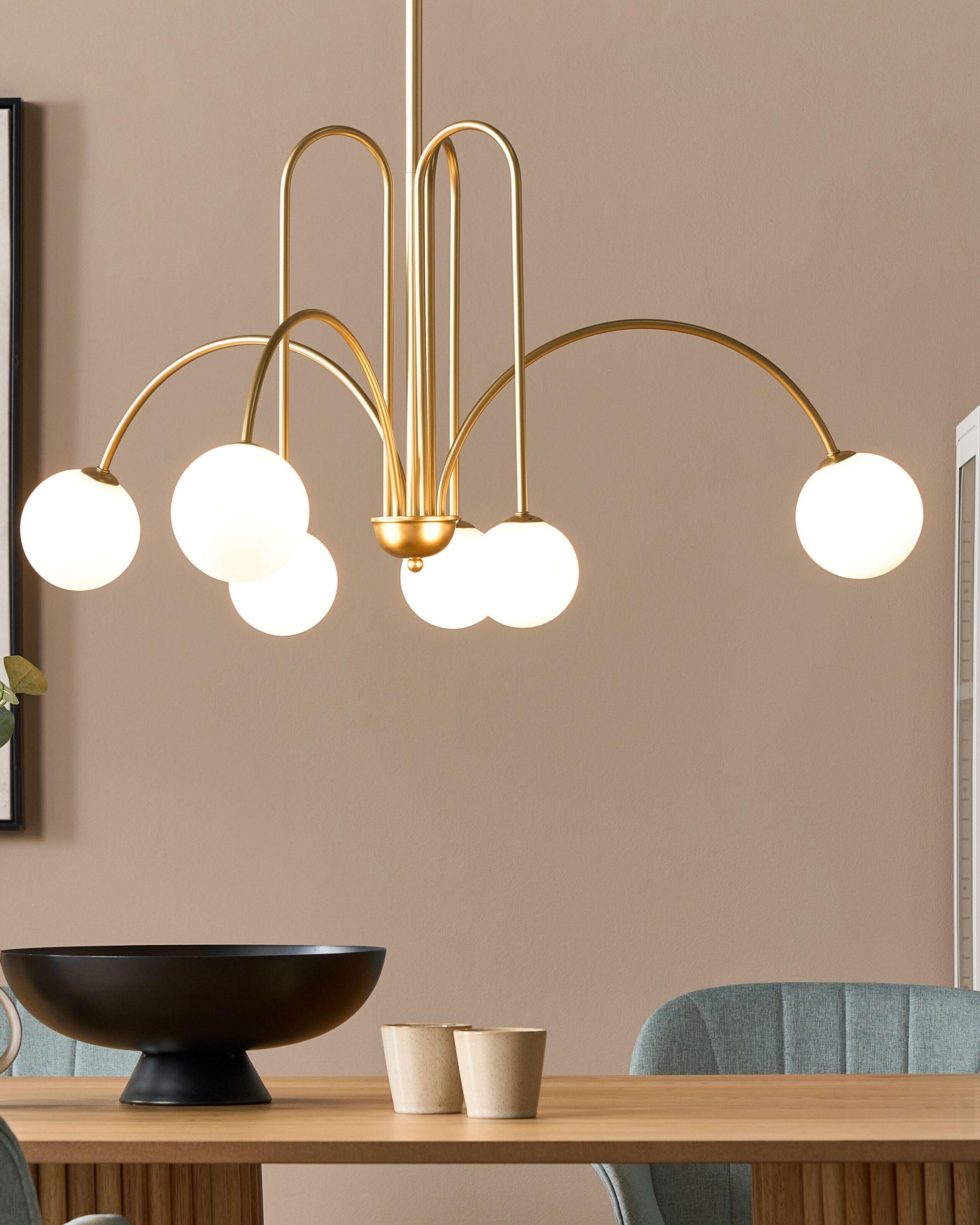 Beliani Lampe suspension en Métal Moderne FORBES  