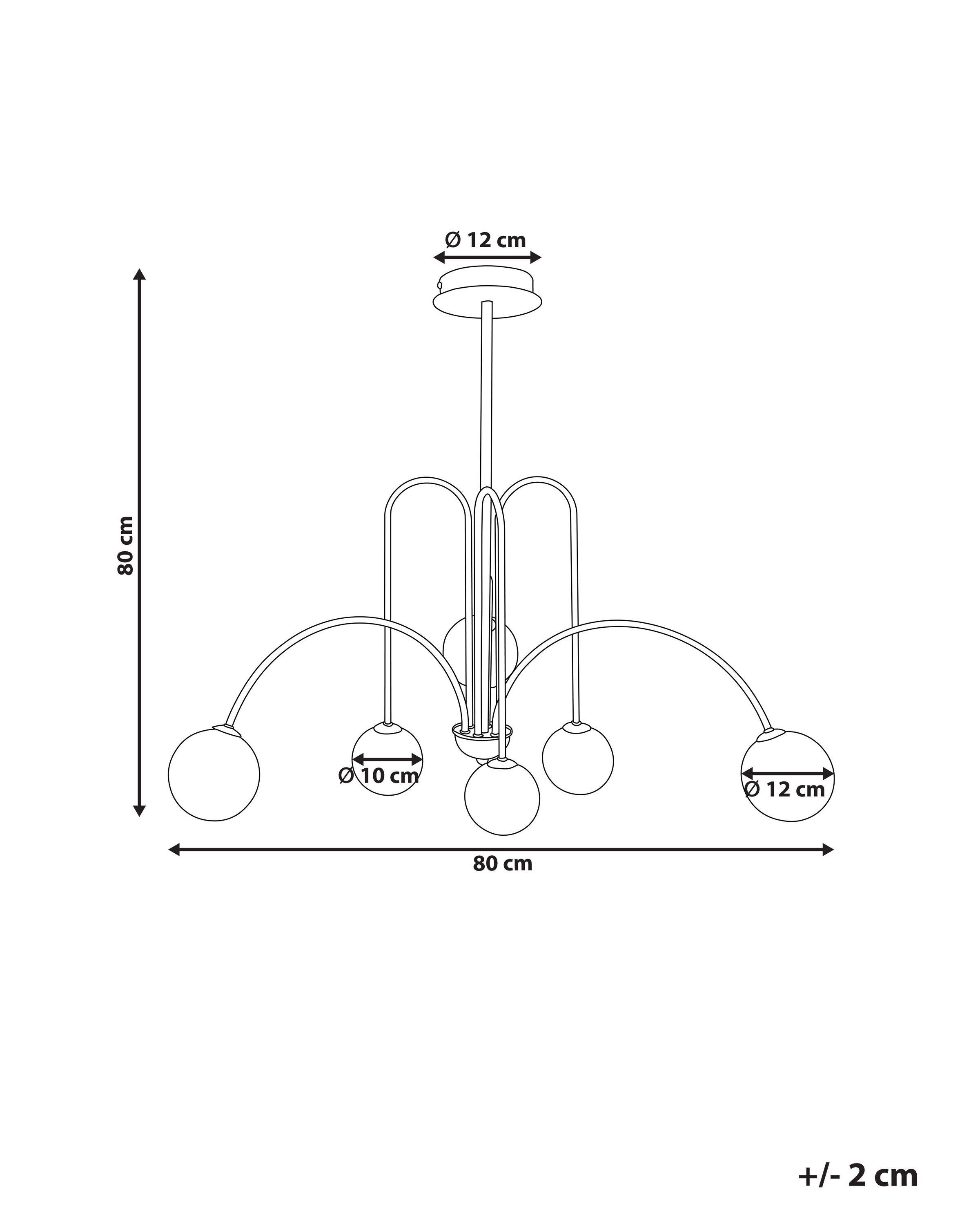 Beliani Lampe suspension en Métal Moderne FORBES  