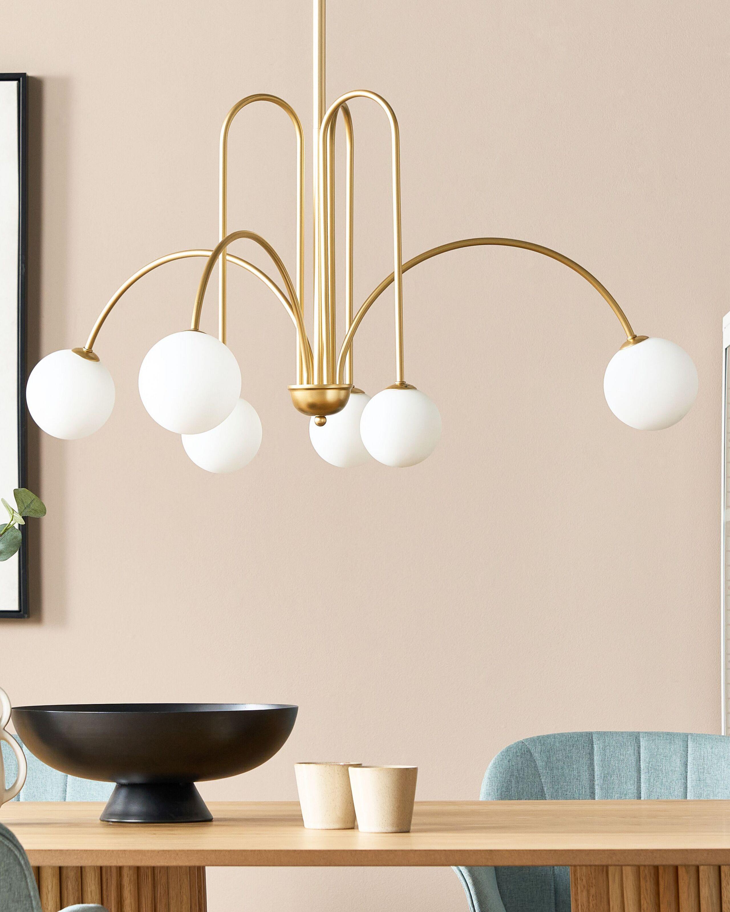 Beliani Lampe suspension en Métal Moderne FORBES  