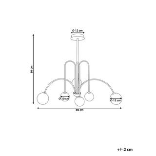 Beliani Lampe suspension en Métal Moderne FORBES  